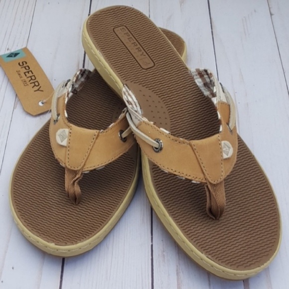 sperry seafish flip flops